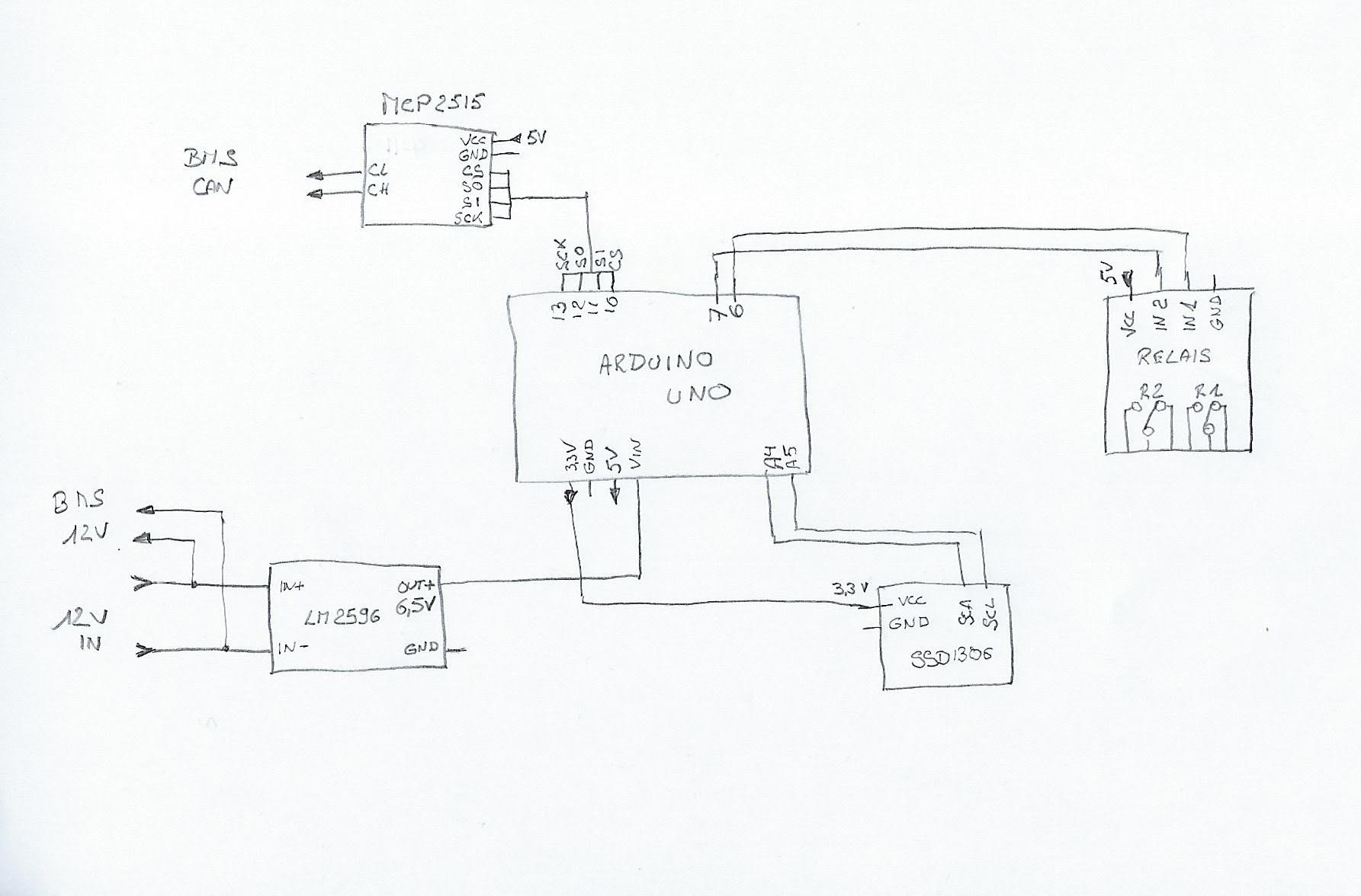 Schéma de l'Arduino